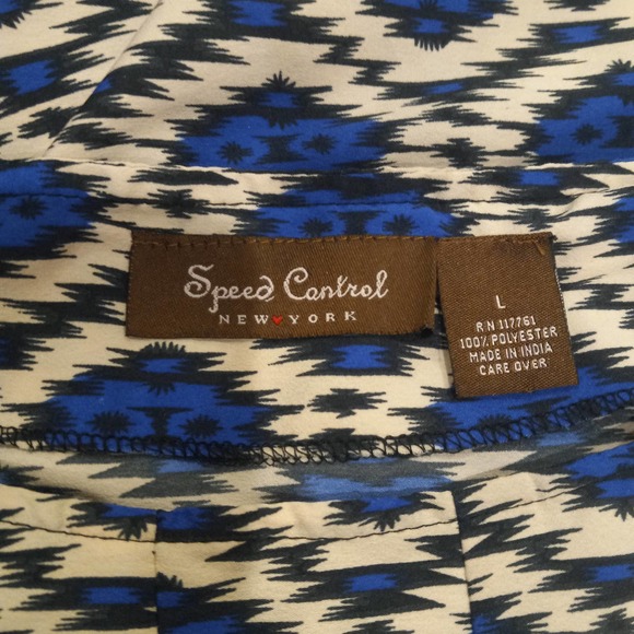 Speed Control Blue Aztec Design Large With Pockets - Picture 6 of 6
